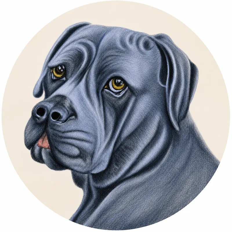 Custom soft pastel pet portraits by Claire of Harley, a cane corso and a black boxer